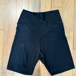 Aerie Black Crossover Bike Shorts